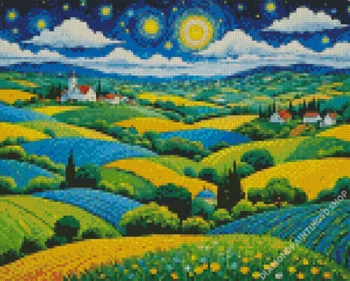 Van Gogh Landscape Diamond Painting