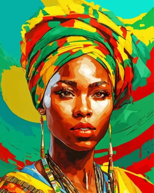 African Face Art Diamond Painting