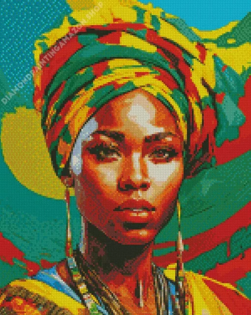 African Face Art Diamond Painting