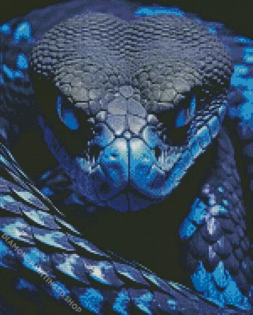 Blue Snake Diamond Painting