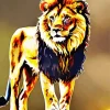 Gold Lion Diamond Painting