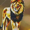 Gold Lion Diamond Painting