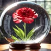Carnation Glass Globe Diamond Painting