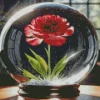 Carnation Glass Globe Diamond Painting