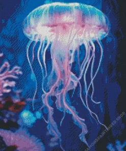Blue And Pink Jellyfish Diamond Painting