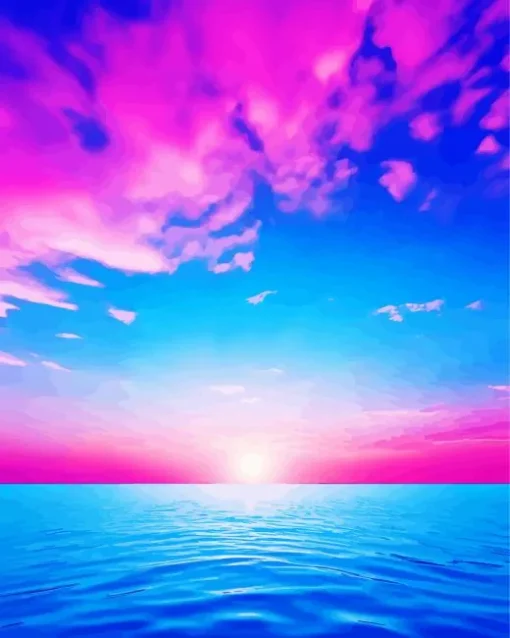 Sunset Sea Diamond Painting