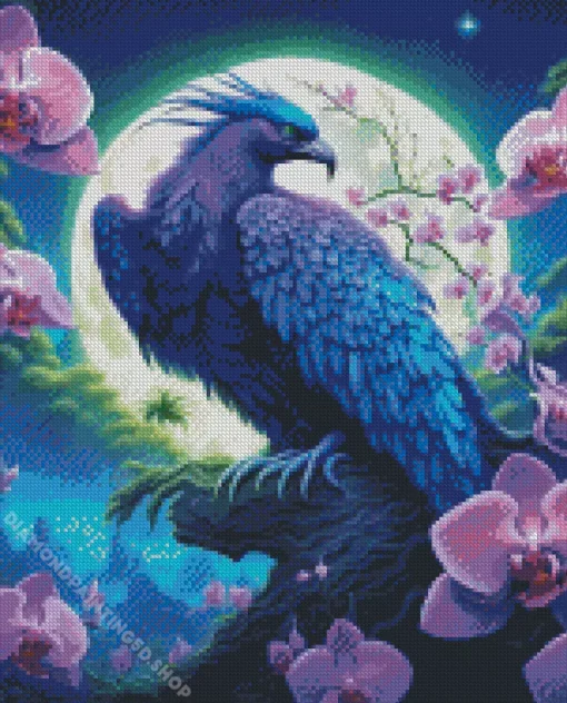 Bird And Flowers Diamond Painting