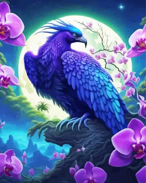 Bird And Flowers Diamond Painting