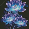 Purple Lotus Flowers Diamond Painting