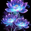 Purple Lotus Flowers Diamond Painting