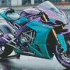 Purple Motorcycle Diamond Painting