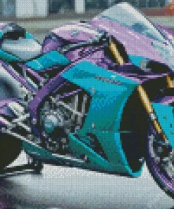 Purple Motorcycle Diamond Painting