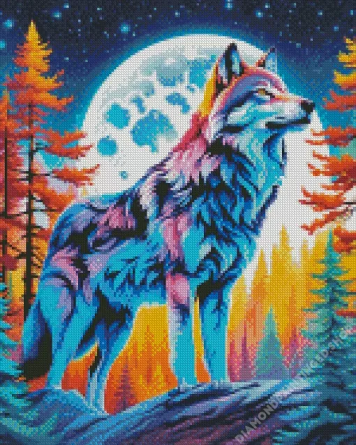 Blue Wolf Diamond Painting