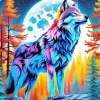 Blue Wolf Diamond Painting