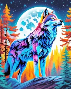 Blue Wolf Diamond Painting