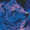 Purple Wolf Diamond Painting