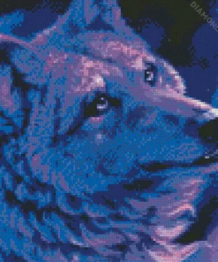 Purple Wolf Diamond Painting