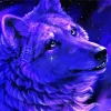 Purple Wolf Diamond Painting
