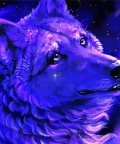 Purple Wolf Diamond Painting
