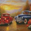 Blue And Red Cars Diamond Painting