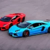 Blue And Red Lamborghini Diamond Painting