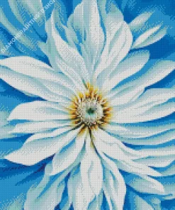 White Flower Diamond Painting