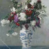 White Flower Vase Diamond Painting