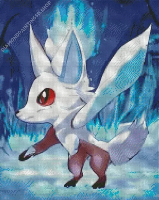 White Fox Pokemon Diamond Painting