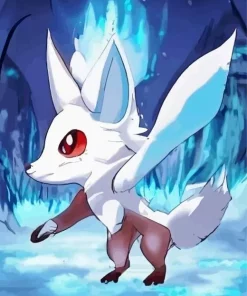 White Fox Pokemon Diamond Painting