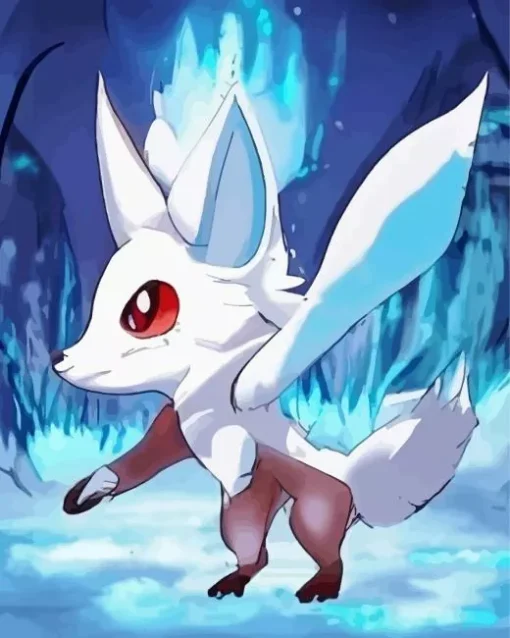 White Fox Pokemon Diamond Painting