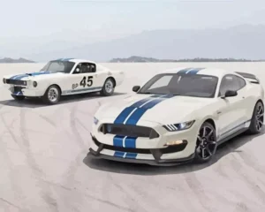 Blue And White Mustang Diamond Painting