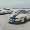 Blue And White Mustang Diamond Painting