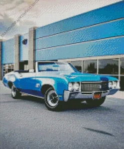 Blue Buick Skylark Diamond Painting