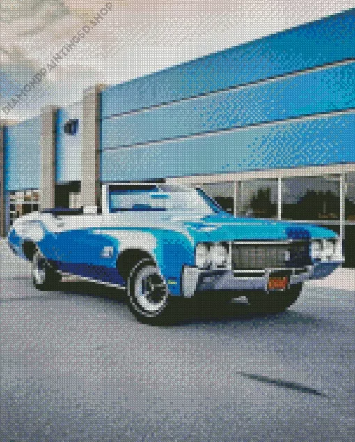 Blue Buick Skylark Diamond Painting