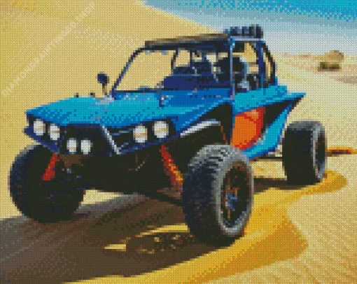 Blue Dune Buggy Diamond Painting