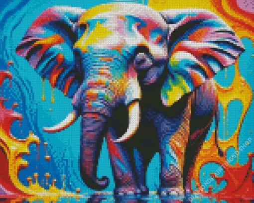 Colorful Elephant Diamond Painting