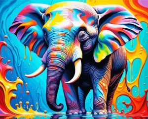 Colorful Elephant Diamond Painting