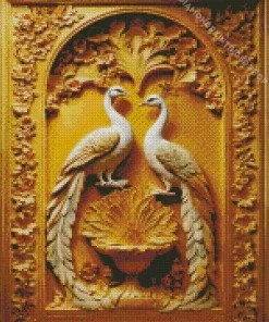 Golden Peacocks Diamond Painting