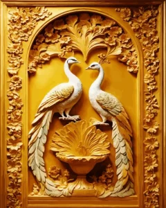 Golden Peacocks Diamond Painting