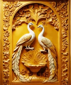 Golden Peacocks Diamond Painting