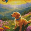 Retriever In Sunset Diamond Painting