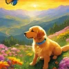 Retriever In Sunset Diamond Painting