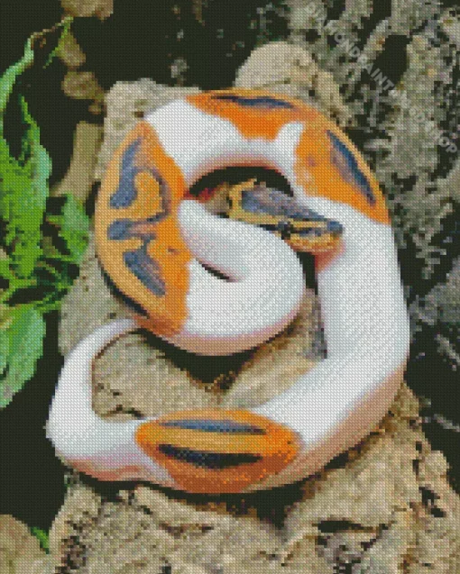 Pied Ball Python Diamond Painting