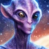 Purple Alien Diamond Painting