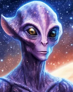 Purple Alien Diamond Painting