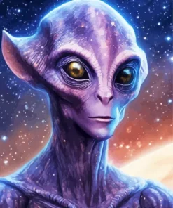 Purple Alien Diamond Painting