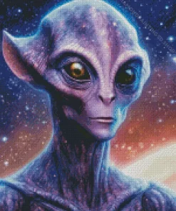 Purple Alien Diamond Painting