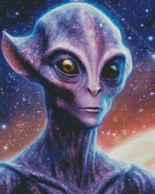 Purple Alien Diamond Painting