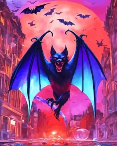 Scary Fantasy Bat Diamond Painting