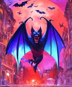 Scary Fantasy Bat Diamond Painting